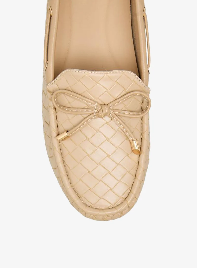 Le Confort BEIGE Shoes in Waffle embossing matchback for Women | Best Price UAE