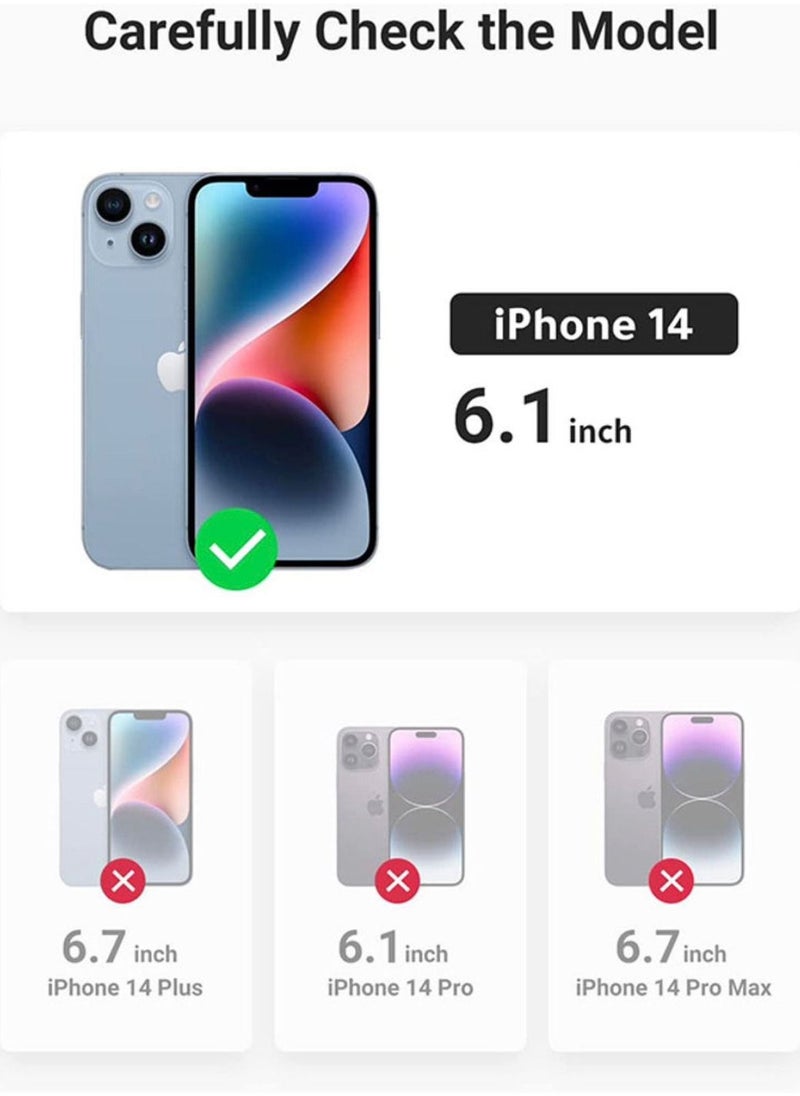 Generic - iPhone 14 Magsafe Case 6.1 Inch Slim Thin Magnetic Case Yellowing-Resistant Anti-Drop Shock Absorption Anti-Scratch and Hard Back Crystal Case Cell Phone Case iPhone 14 Case Clear - Image 1