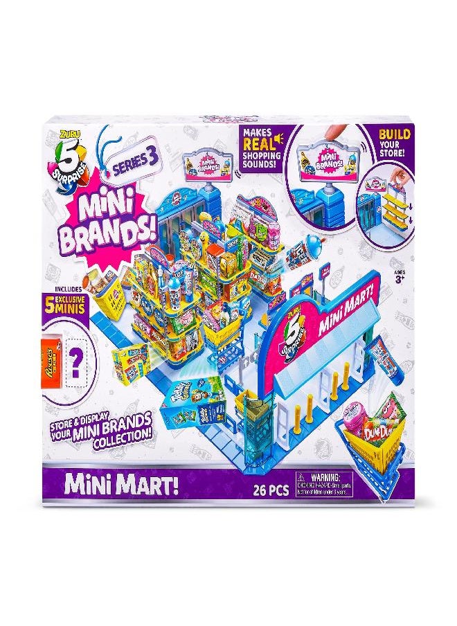 5 Surprise 5 Surprise Mini Brands Mini Mart Playset Series 3 by ZURU with 5 Exclusive Mystery Mini Brands, Store and Display Your Mini Collectibles Collection!  - Image 5