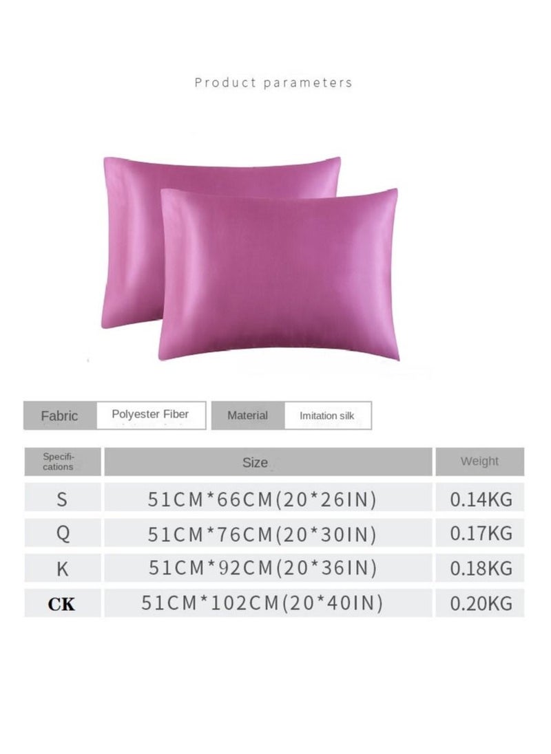 Y&D 2-Piece Simple Solid Colour Pillow Case Cover  - Image 2