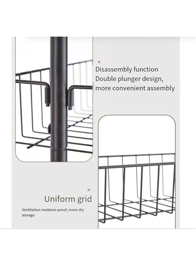 TRASSLE Over The Door Pantry Organizer, 6-Tier Pantry Organization and Storage, Metal Hanging Spice Rack for Pantry Door, Kitchen, Laundry, Bathroom Organization, Back of Door Seasoning Rack - Image 3