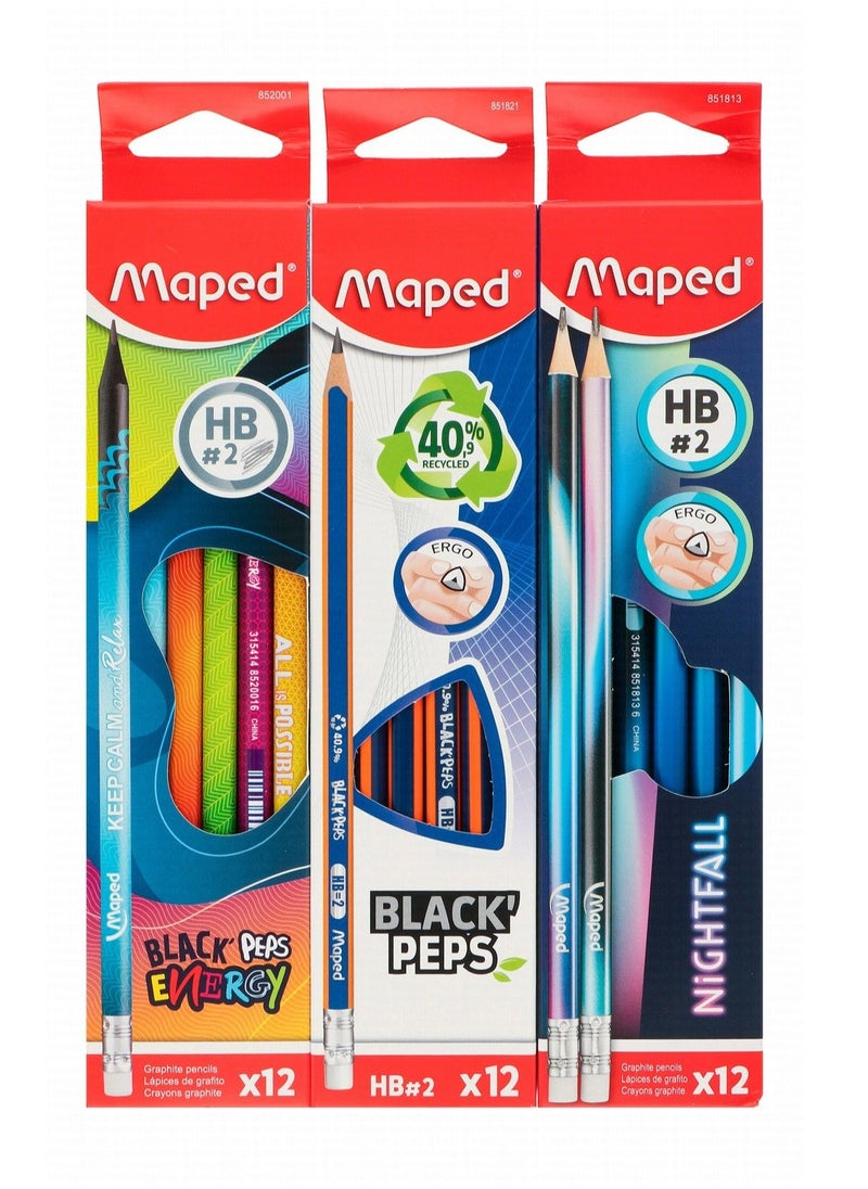 Maped 36-Piece Graphite Pencil Value Pack  - Image 1