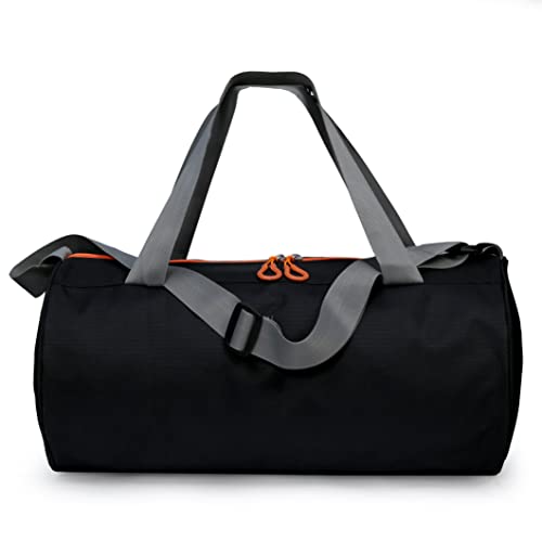 Sfane Gym Bags for Men with Separate Shoe Compartment Sports Gym Bag for Women Duffle Bags for Gym, Duffel Bags Sports Bag - Orange & Black - Image 3