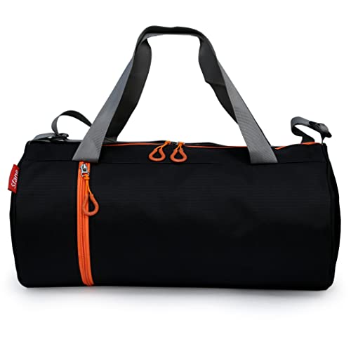 Sfane Gym Bags for Men with Separate Shoe Compartment Sports Gym Bag for Women Duffle Bags for Gym, Duffel Bags Sports Bag - Orange & Black - Image 1