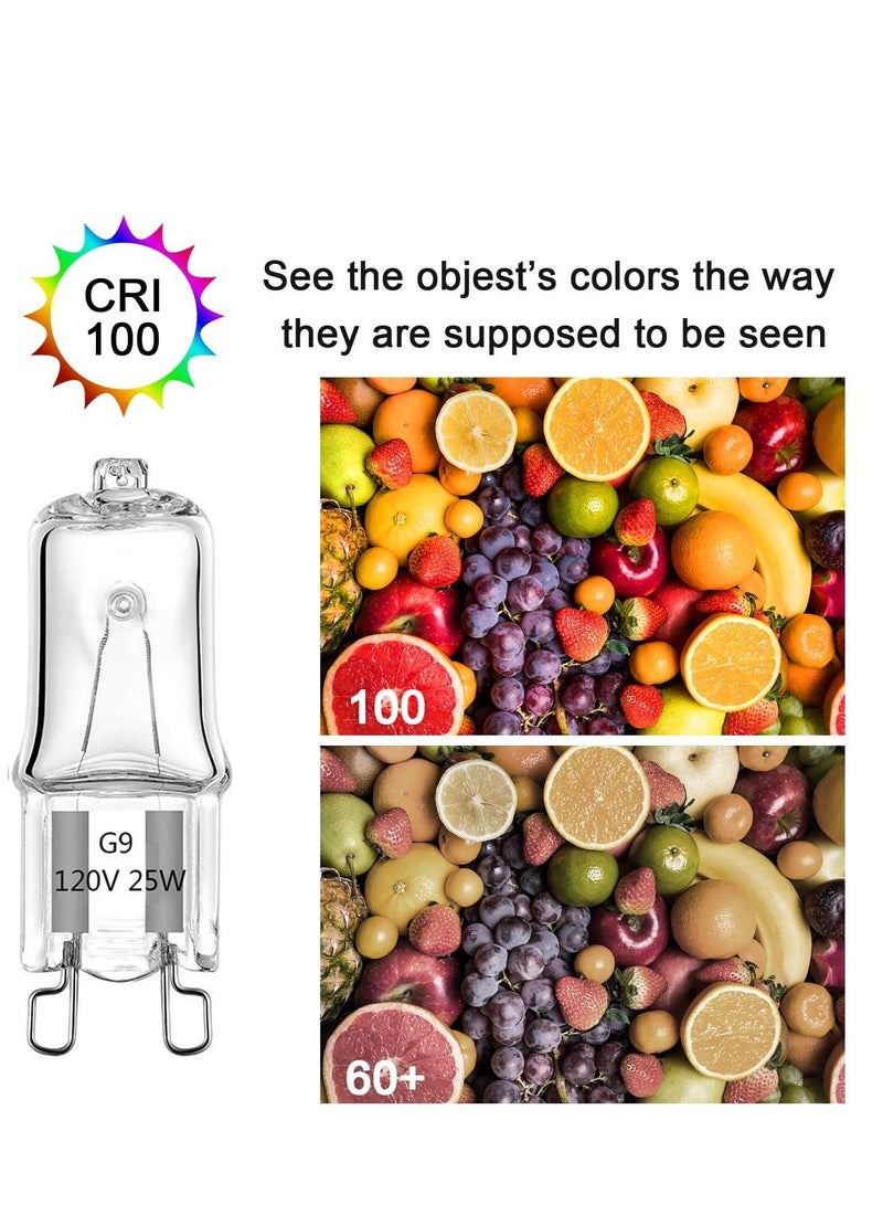 12 Pcs Halogen Light Bulbs 2 Pin Clear Capsule Lamp Bulb Warm White - Image 2