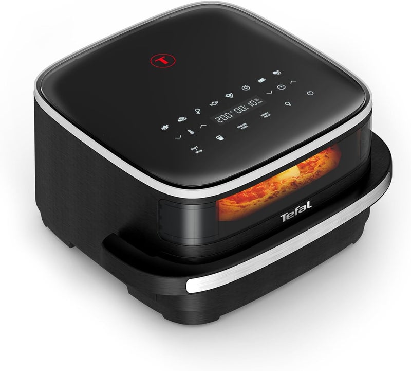 T-fal Tefal Easy Fry, XL Surface, Large Air Fryer, Spacious Basket, Up To 1 Kg of Fries, Compact Design, Extra-Crisp Technology, Viewing Window, Black, FW4018G0 - Image 1