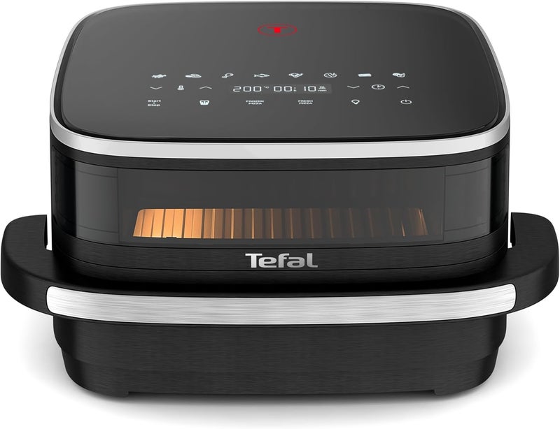T-fal Tefal Easy Fry, XL Surface, Large Air Fryer, Spacious Basket, Up To 1 Kg of Fries, Compact Design, Extra-Crisp Technology, Viewing Window, Black, FW4018G0 - Image 2