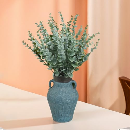 Ekhasa Nostrae Eucalyptus Leaves Artificial Bunch for Vase & Home Decor | Artificial Leaves Sticks for Decoration | Green Leaf Decoration Eucalyptus Plant | Artificial Plants Without Pot (18 Stems) - Image 5