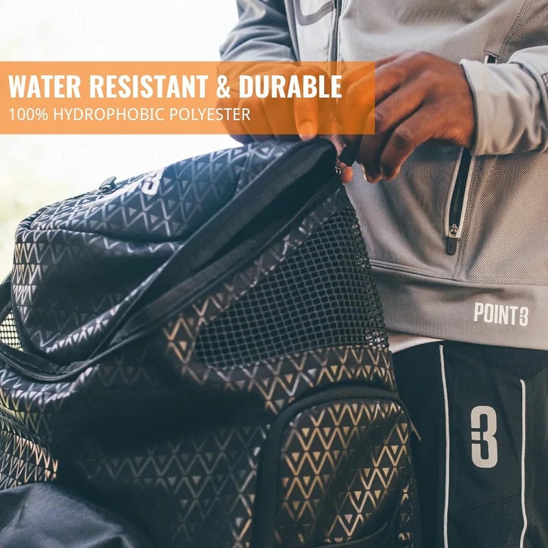 Point 3 Road Trip 2.0 Backpack Basketball Backpack with Drawstrong Closure | Ventilated Mesh Shoe Pocket Compartment - Image 3