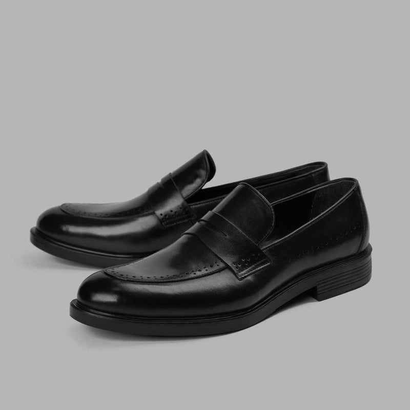 Brio College Loafer Shoes - BLACK