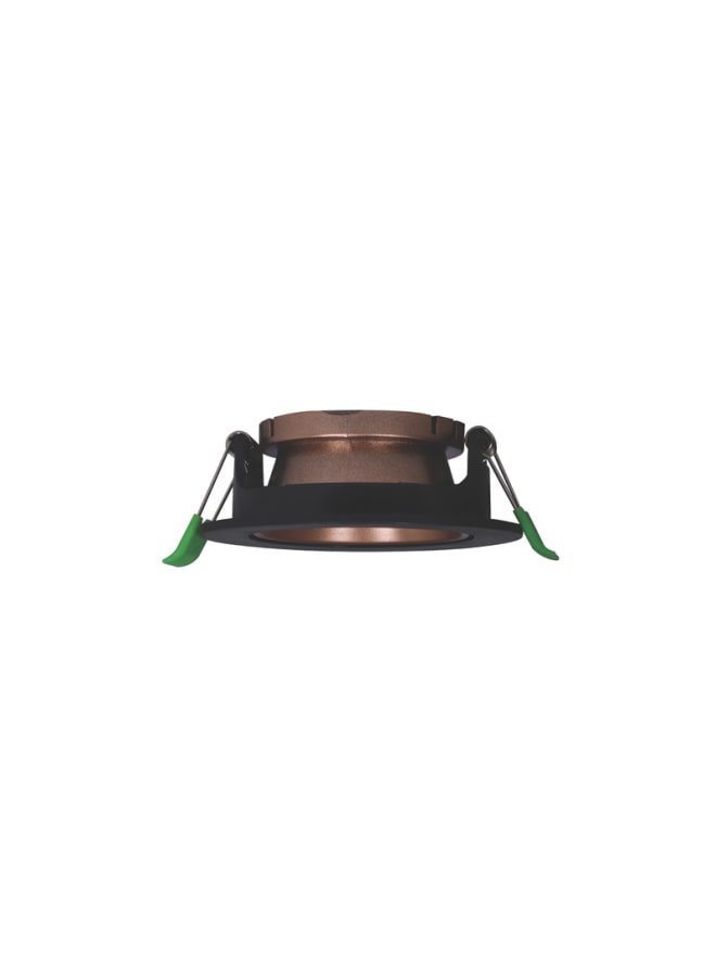 Recessed pivoting deep round frame black and matte rose gold spotlight - Image 2