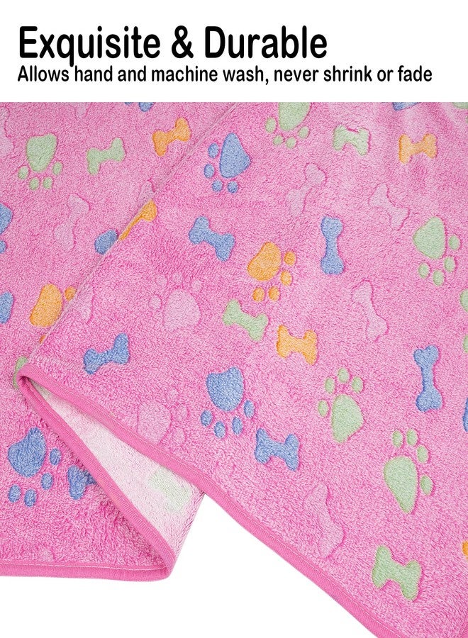 Dono 1 Pack 6 Dog Blankets, Soft Fluffy Fleece Pet Blanket Warm Sleep Mat Paw Print Design Puppy Kitten Throw Blankets Doggy Blanket for Dogs - Image 5