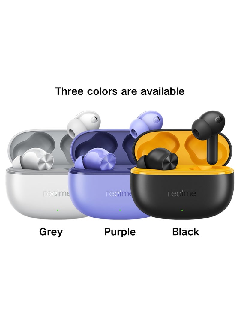 ريل مي Buds T200 Lite Wireless Earbuds 12.4mm Bass 48h Battery Quad-mic Noise Cancellation Dual-device IPX4 Waterproof Type-C Charging grey - Image 5