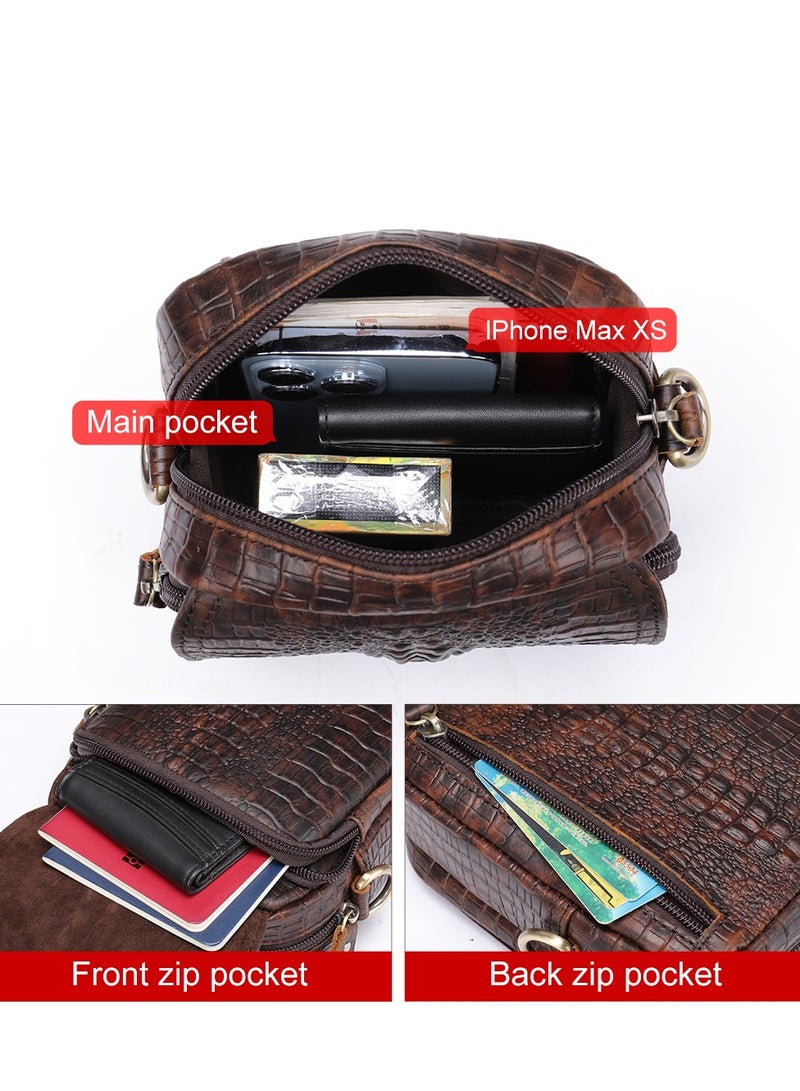 Crossbody bag for men,Genuine leather men's bag, top layer cowhide shoulder and crossbody bag  - Image 5