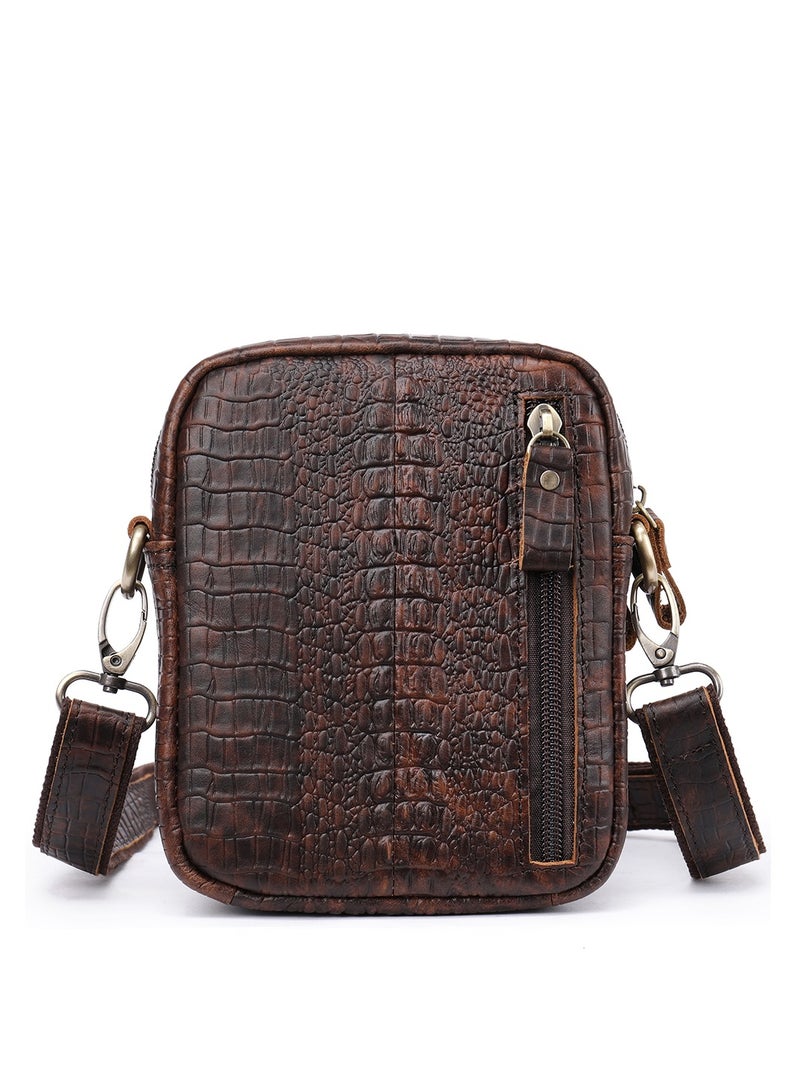Crossbody bag for men,Genuine leather men's bag, top layer cowhide shoulder and crossbody bag  - Image 3