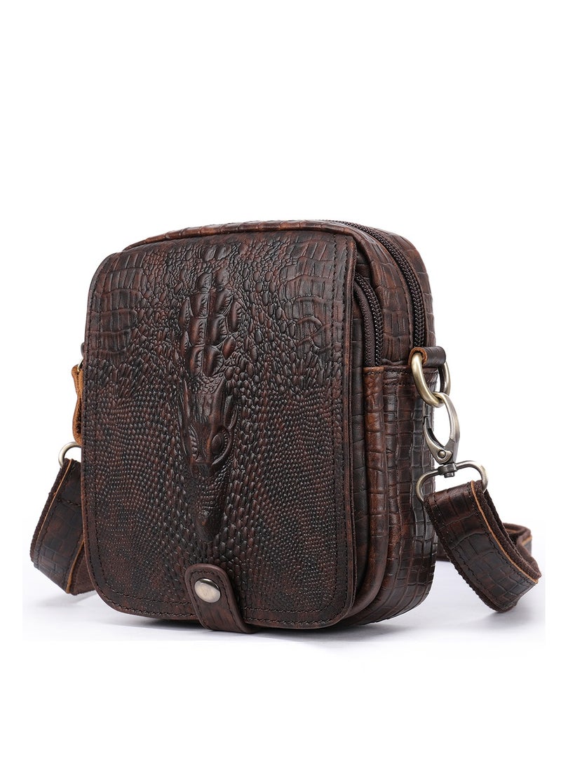Crossbody bag for men,Genuine leather men's bag, top layer cowhide shoulder and crossbody bag  - Image 2