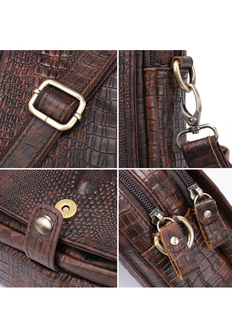 Crossbody bag for men,Genuine leather men's bag, top layer cowhide shoulder and crossbody bag  - Image 4