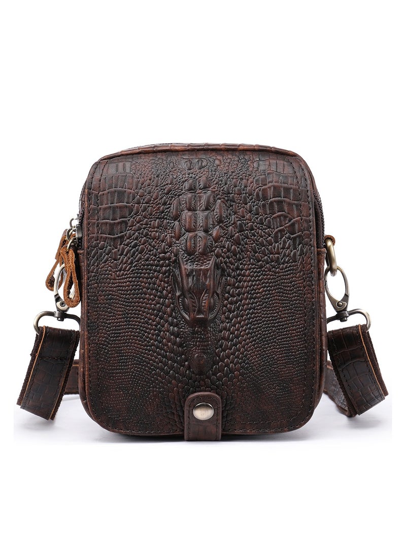 Crossbody bag for men,Genuine leather men's bag, top layer cowhide shoulder and crossbody bag  - Image 1