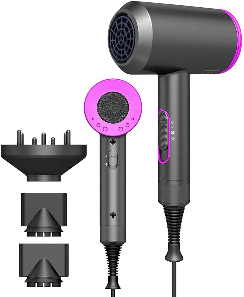 High Power Hair Dryer Ionic, Dual & Constant Temperature, Overheat Protection, Professional Lightweight Ionic Hair Dryer for Suitable for Home, Salon, Hotel, Travel,2000W (Grey) - Image 1