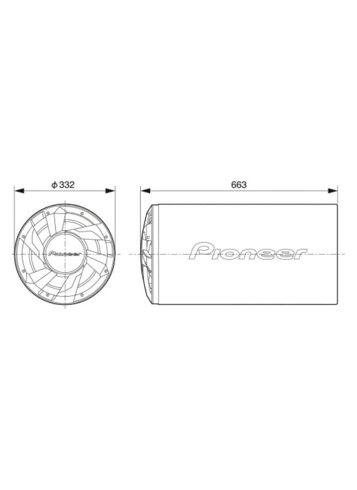 Pioneer - Pioneer TS-WX300TA 12″ Bass-Reflex Tube Type Active Subwoofer - Image 1