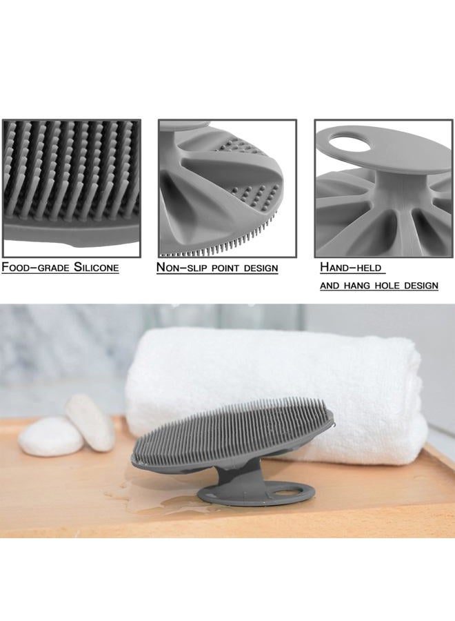 Innerneed Soft Silicone Body Cleansing Brush Shower Scrubber, Gentle Exfoliating and Massage for all Kinds of Skin (Grey) - Image 4