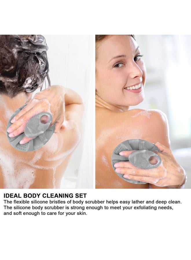 Innerneed Soft Silicone Body Cleansing Brush Shower Scrubber, Gentle Exfoliating and Massage for all Kinds of Skin (Grey) - Image 3