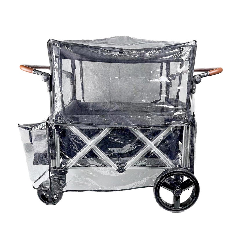 Ezkindheit Big Size Rain Cover for Stroller Mosquito Net for Trolley Cart 2in1 Big Cover with Window for Picnic Camping Wagon Stroller Waterproof Windproof Accessories Cart Not Included