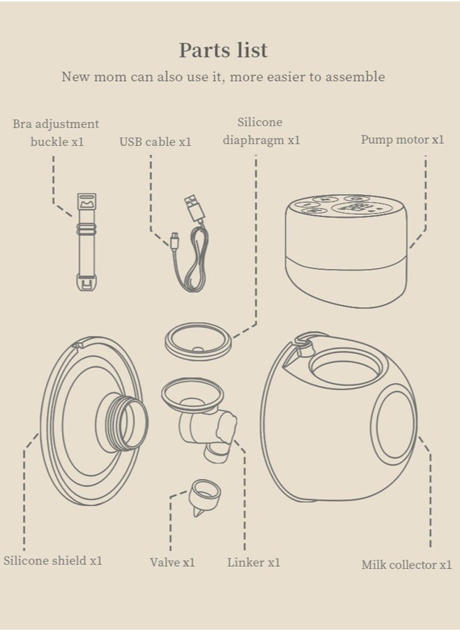 Chixing - Electric Wearable Breast Pump with Remote Control - 3 Modes & 12 Levels, Ultra-Quiet (<40dB) Operation Hands-Free Wireless Breast Pumps - Image 1
