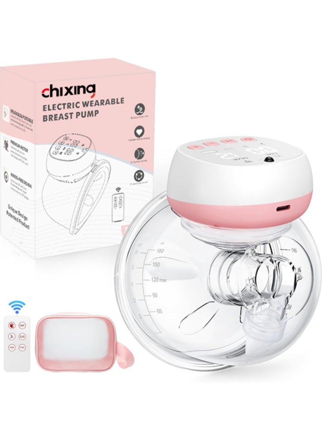 Chixing - Electric Wearable Breast Pump with Remote Control - 3 Modes & 12 Levels, Ultra-Quiet (<40dB) Operation Hands-Free Wireless Breast Pumps - Image 1
