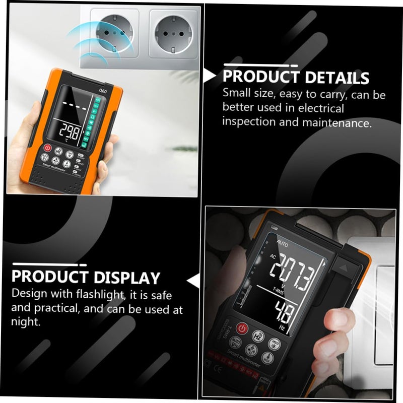 Compact Digital Multimeter Auto Ranging NCV True RMS Backlit LCD Continuity Buzzer Data Hold - Image 5
