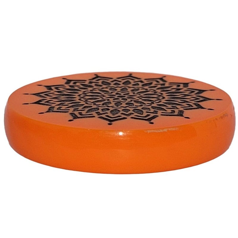 NHD Professional Carrom Striker 702 | 15g Original Tournament Striker | Smooth Bottom, Engraved Top | 41.2mm Dia (Orange) - Image 2