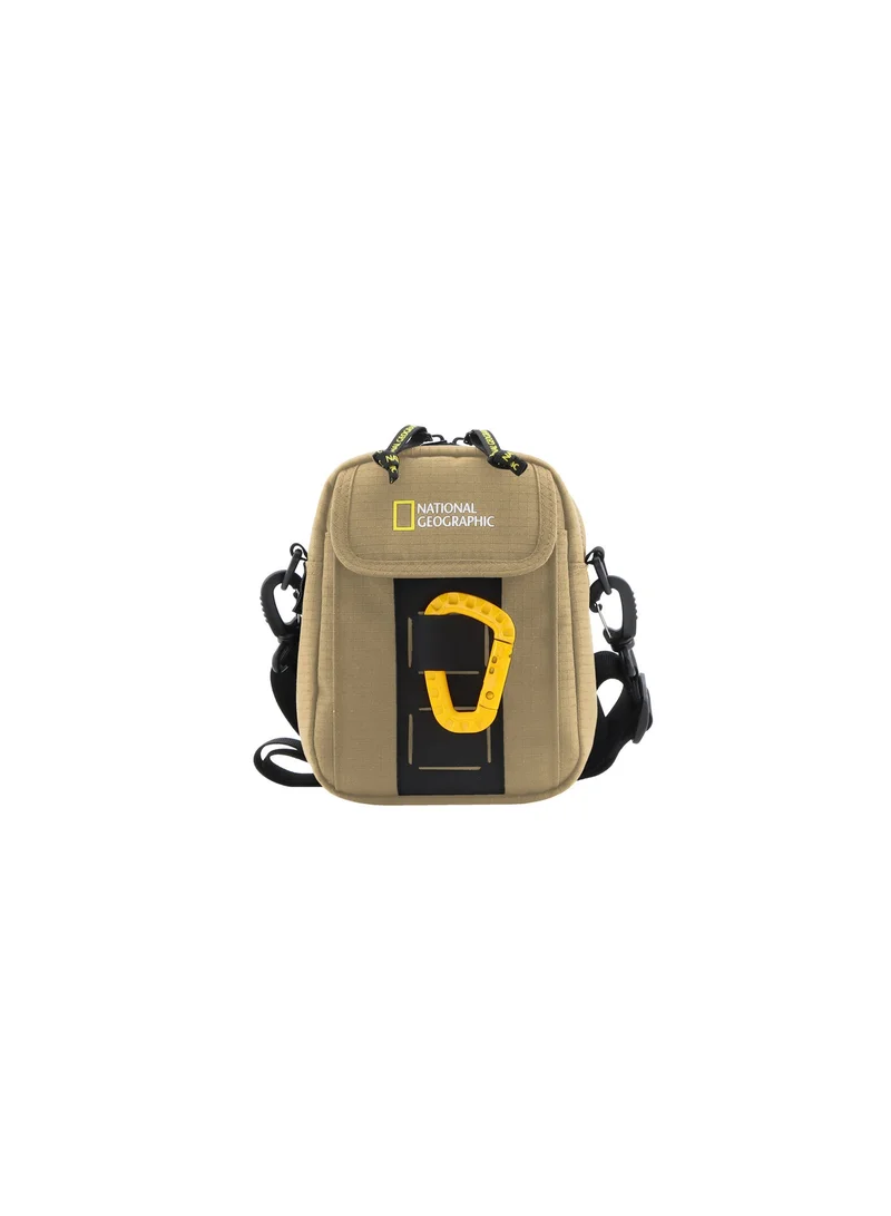 NATIONAL GEOGRAPHIC National Geographic Explorer III RPET Utility Bag Beige For Men And Women, Durable Water Resistant Casual Shoulder Crossbody Bag For Travel School Outdoor