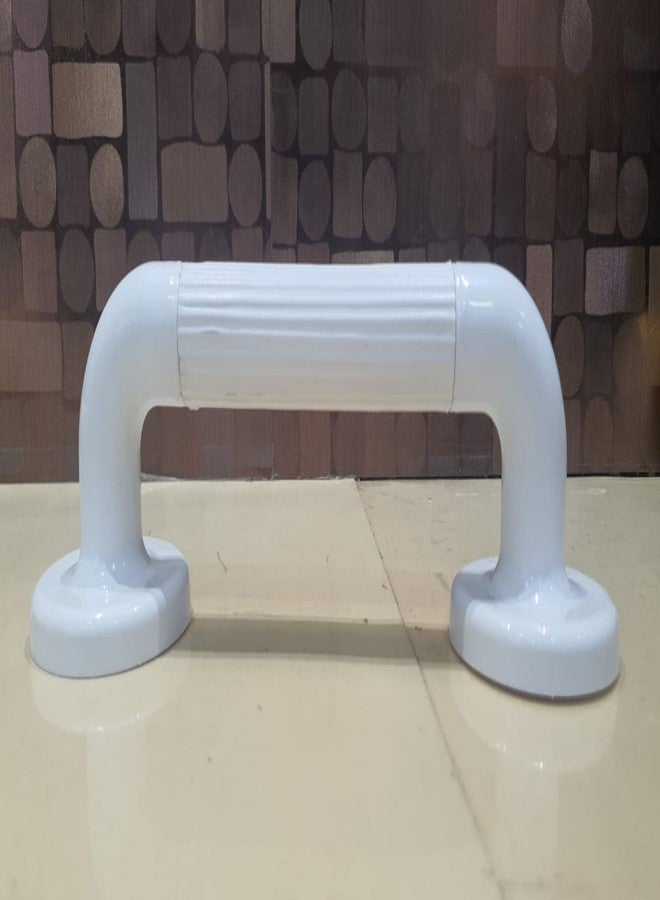 Bosney Rust Resistant Grab Rail Bar for Bathroom Safety, Grooved for Safe Grip, White ABS (20cm) 8" inch (Pack of 1) - Image 5