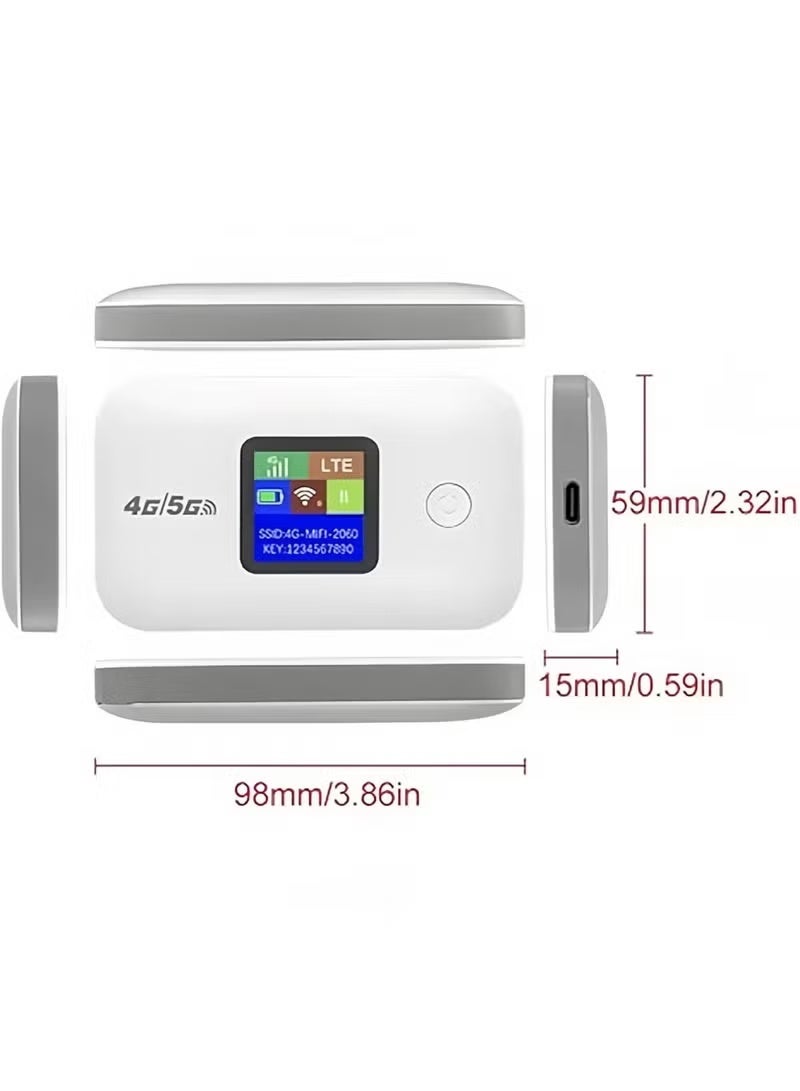 4G/5G Wireless WiFi Router Portable Modem 3000mAh High Speed Portable Eurasian Travel WiFi Modem with SIM Card Slot Share up to 10 devices - Image 4