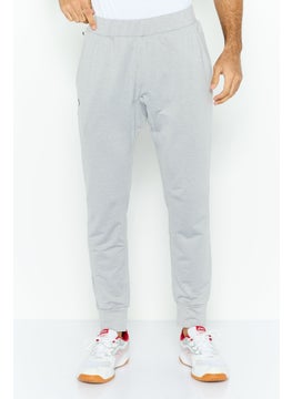 LACOSTE Men Regular Fit Brand Logo Jogger Pants, Light Grey  - Image 1