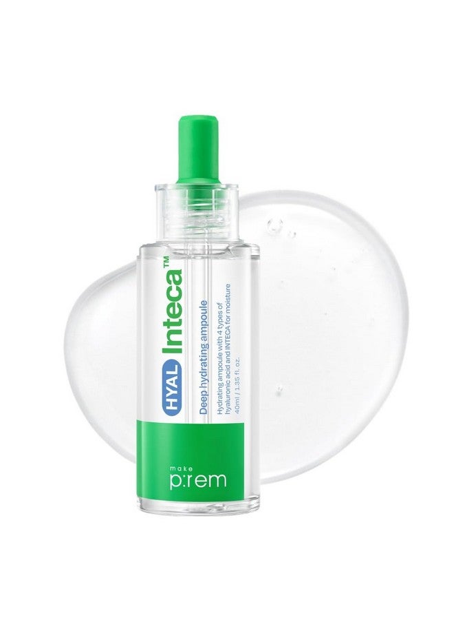 MAKEP:REM MAKE P:REM Hyal Inteca Deep Hydrating Ampoule, 4X Hyaluronic Acid Complex for Quick Hydration, Korean Skin Care for All Skin Types, 1.35 fl.oz, 40ml