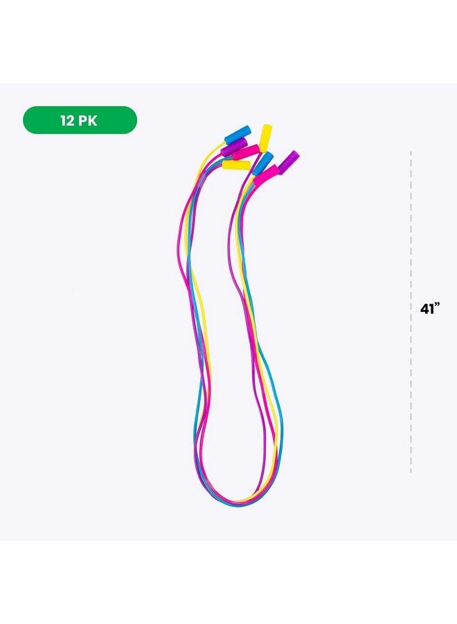 Boley Kids Jump Rope Set - 12 Pack, 7ft Durable Skipping Ropes with Non-Slip Handles for Boys & Girls, Fun Outdoor Activity, Assorted Vibrant Colors, Child-Safe Exercise Equipment - Image 5