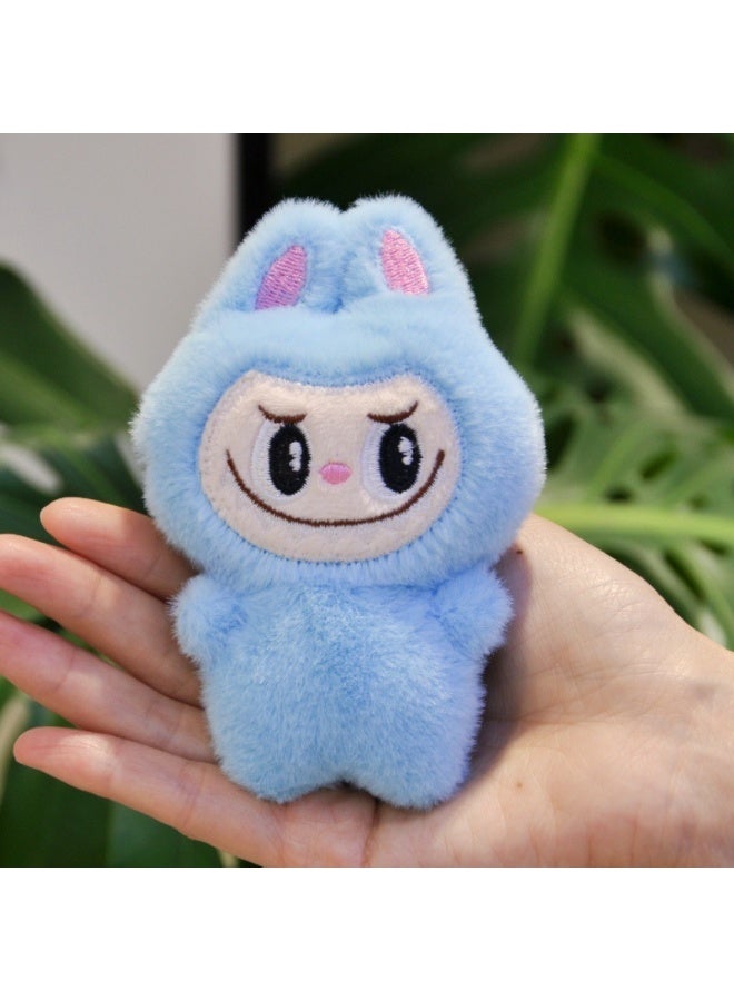 A Cute Plush Labubu Doll Pendant Girl's Schoolbag Decoration Cartoon Keychain 