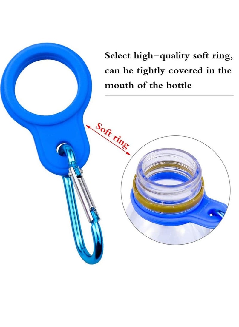 SYOSI 6 pcs Silicone Water Bottle Buckle, Outdoor Hanging Buckle Water Bottle Holder Clip With D-Ring Hook for Traveling Camping Hiking Outdoor Activities  - Image 2