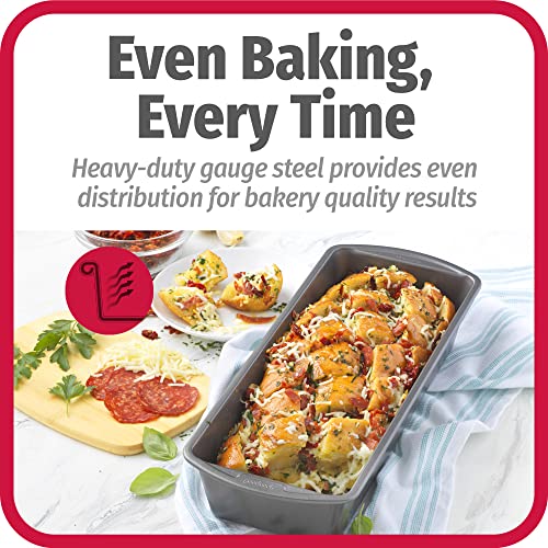GoodCook Set of 2 Extra Large 13" x 5" Nonstick Steel Bread Loaf Pans, Gray - Set of Two Loaf Pans, Even Heat Distribution, Scratch-Resistant Nonstick Coating, Durable Construction, Easy to Clean - Image 3