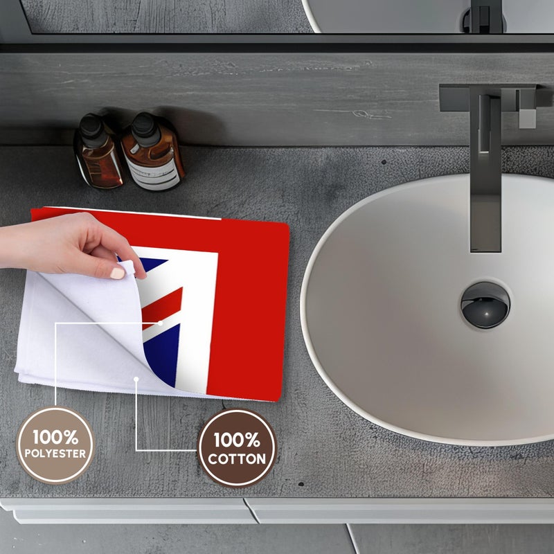 3DROSE 3D Rose Union Jack Old British Naval Flag TWL_62560_1 Towel, 15" x 22" - Image 4