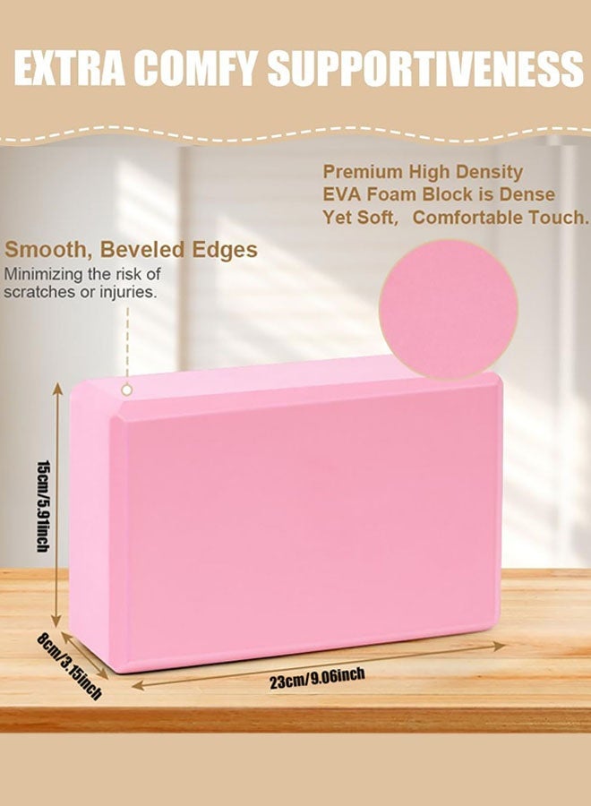 Jyelux Yoga Blocks Set of 2, Sports Yoga Blocks, Gym Bricks, Non-Slip Lightweight Yoga Block, EVA Foam Yoga Blocks for Yoga Pilates Training and Home Exercise - Image 2