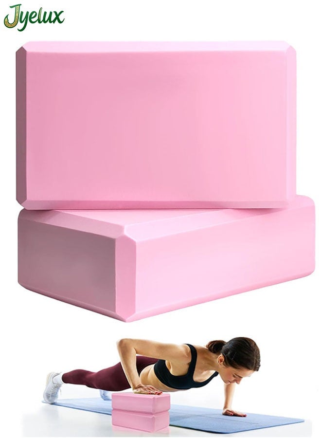 Jyelux Yoga Blocks Set of 2, Sports Yoga Blocks, Gym Bricks, Non-Slip Lightweight Yoga Block, EVA Foam Yoga Blocks for Yoga Pilates Training and Home Exercise - Image 1