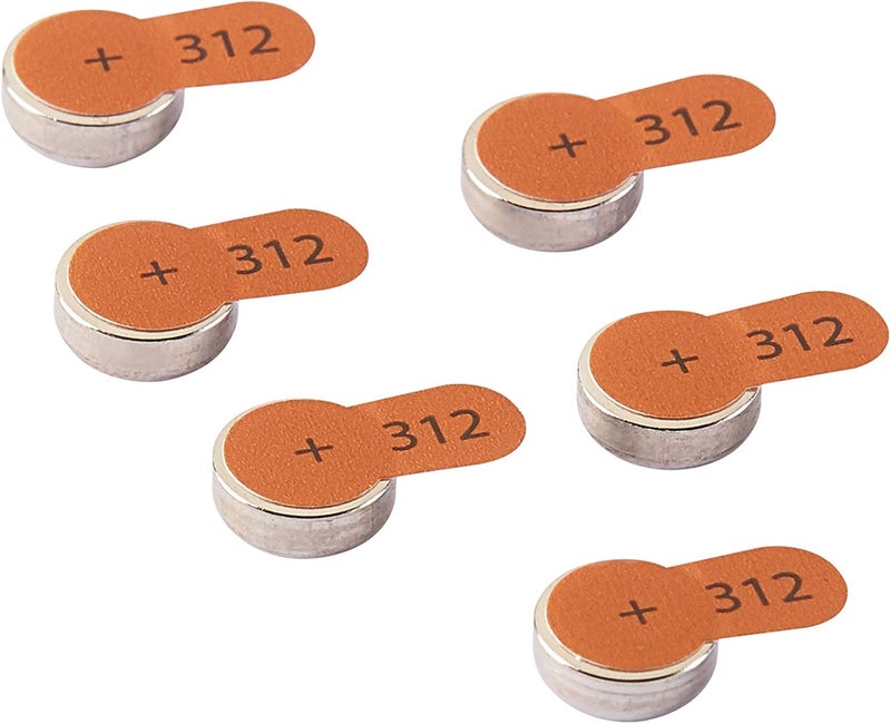 Intenso 60x Energy Ultra Hearing Aid Batteries PR41 Brown Type 312, 10x Blister Pack of 6, Brown (Type 312), 10x Pack of 6, 7504436MP - Image 2
