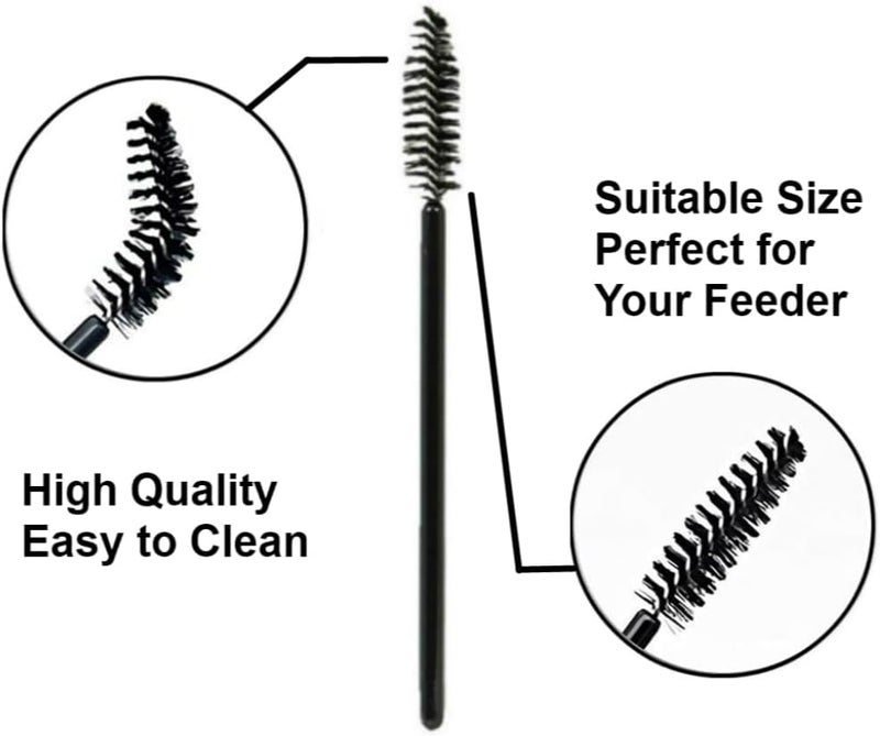 WOSIBO 2 Pack Hummingbird Feeder Bottom Base Large Metal Covers with 2Pcs Seal Rings and Brushes Hummingbird Feeder Accessories Replacement Part No Nectar Base Compatible with Glass Bottle Base (2, Black) - Image 5