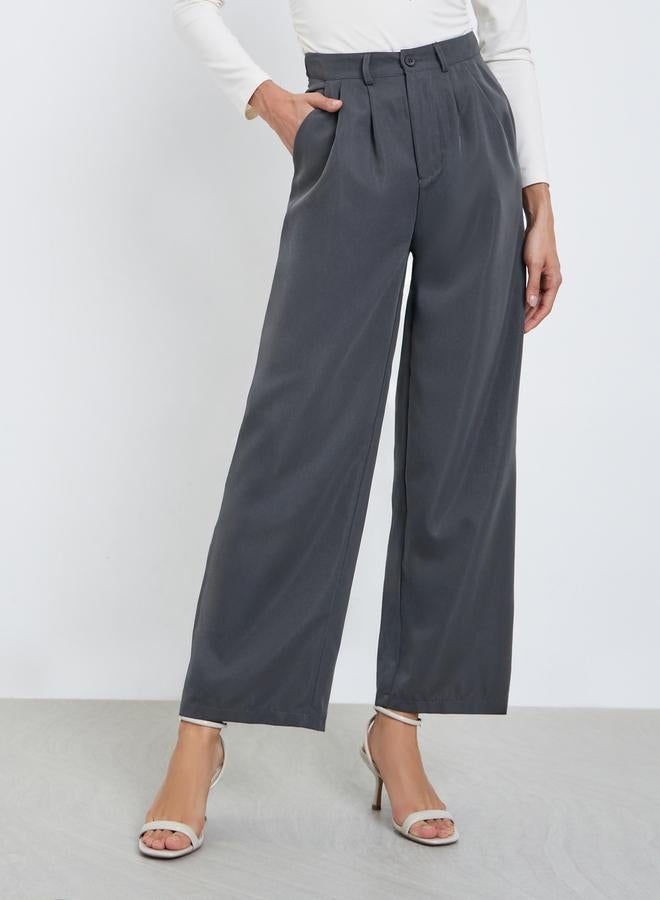 ستايلي بنطال بأرجل واسعة بكسرات - Image 2