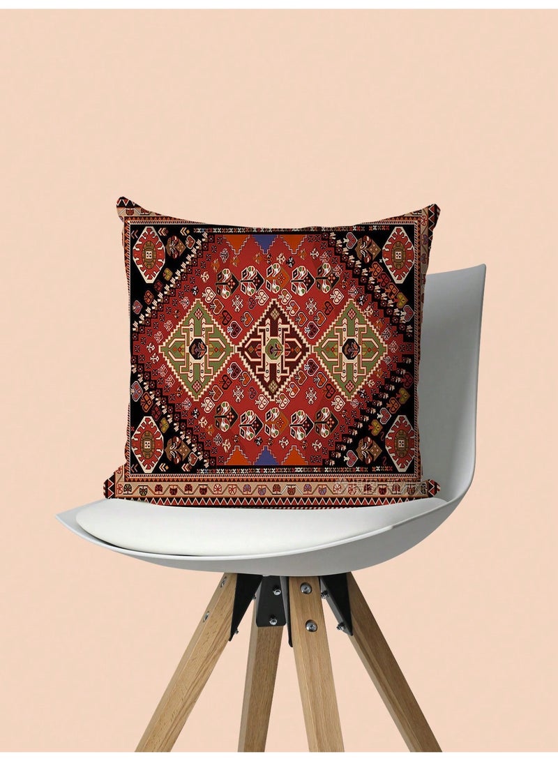 Cushion cover set of 4 pieces, bohemian design, bright and solid colors, size 45 cm x 45 cm, without filling - Image 5