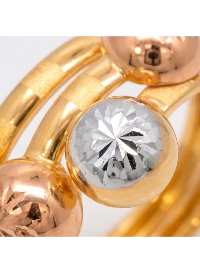 BAFLEH JEWELLERY Shine Bright with an 3 Tone 18kt Gold Ring - Image 4