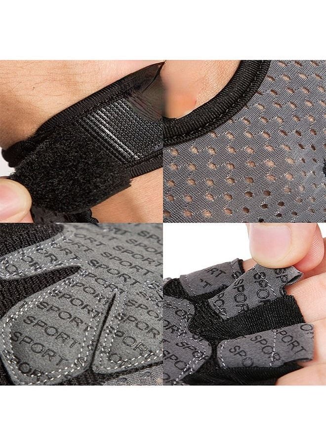 Semi Finger Training Gloves Grey