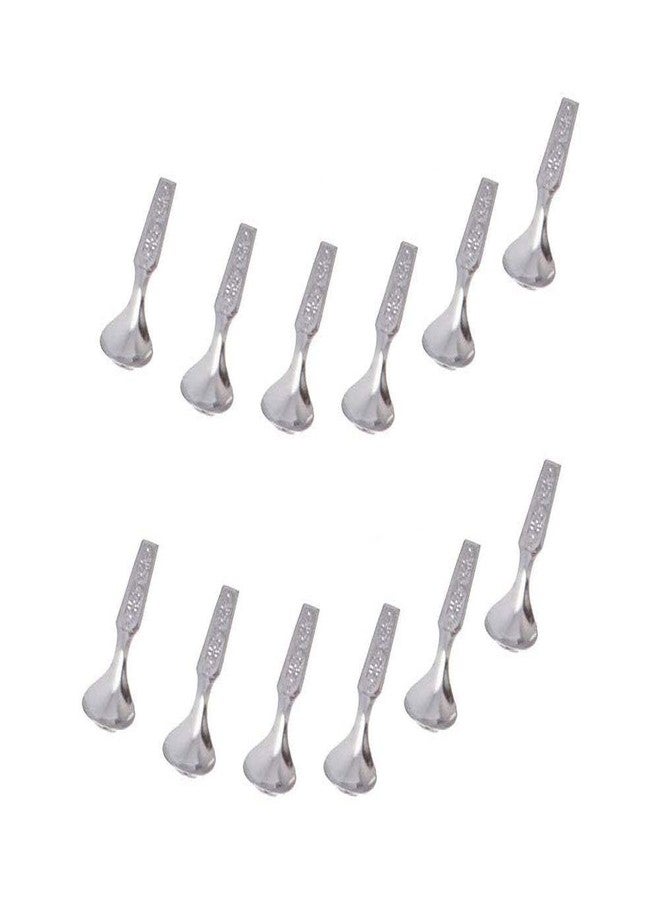GD Stainless Steel Mini Spoon Coffee Tea Spice Box Spoons Small For Spices Set Of 12Pcs - Image 2